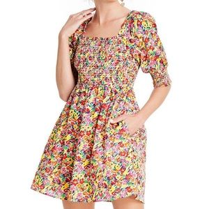 RIXO for Target Floral Puff Sleeve Smocked Dress